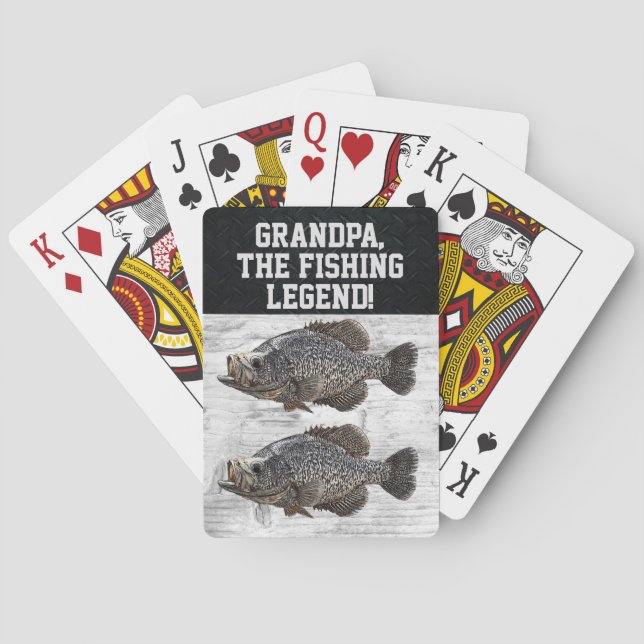 Morpa Fishing Legend Crappie Funny Casinokort (Baksidan)