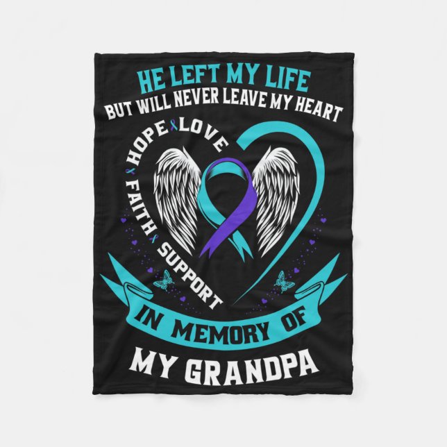 Morpa Suicide Awareness Prevention Memorial Grap Fleecefilt (Framsidan)