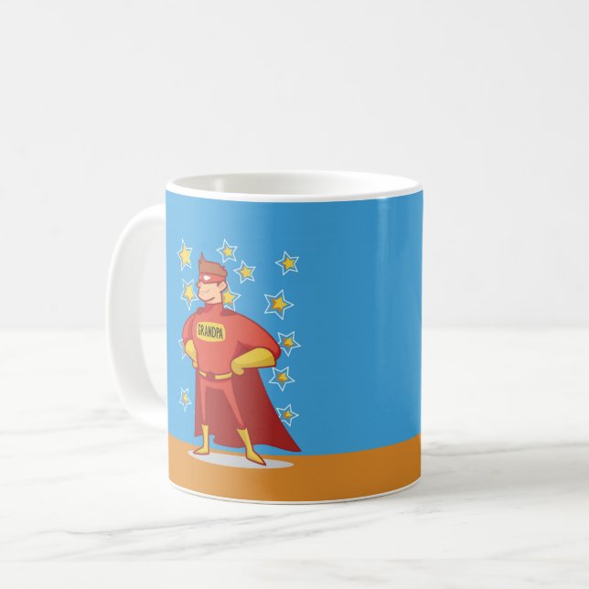 Morpa Superhjälte på Fars dag Kaffemugg (Framsida vänster)