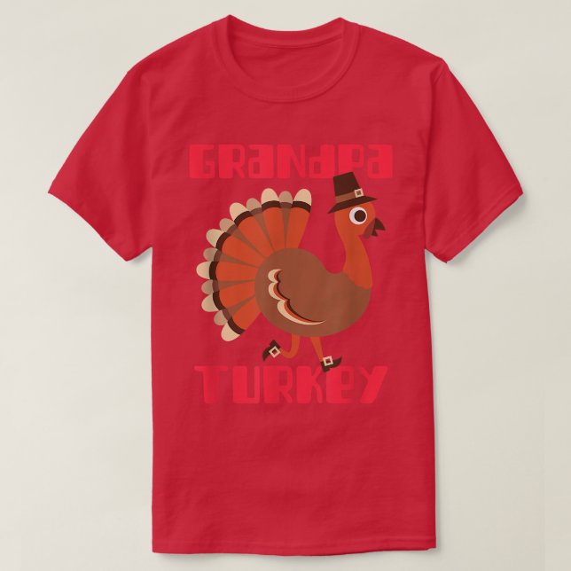 Morpa Turkiet Happy thanksgiving Matching Turkiet T Shirt (Design framsida)