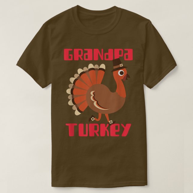 Morpa Turkiet Happy thanksgiving Matching Turkiet T Shirt (Design framsida)