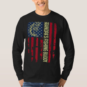 Morpas Coola för fiskedaget Patriotic Young Fishe T Shirt