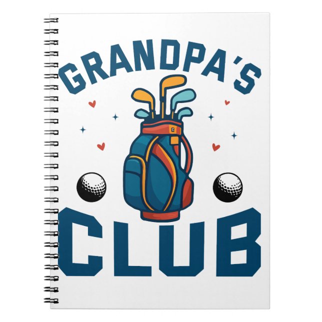 Morpas Golf Klubb Gift Funny Anteckningsbok (Framsidan)