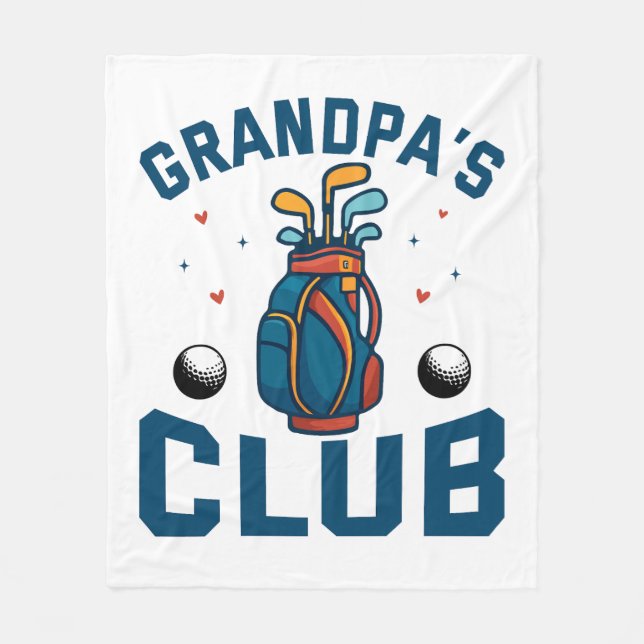 Morpas Golf Klubb Gift Funny Fleecefilt (Framsidan)