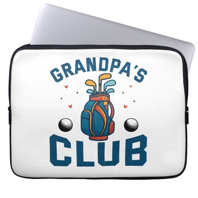 Morpas Golf Klubb Gift Funny Laptop Fodral (Framsidan)