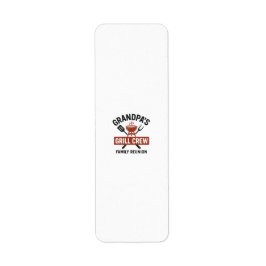 Morpas Grill Crew | Family BBQ Reunion Shirt Returadress Etikett