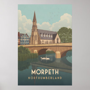 Morpeth Northumberland Resemålningaffisch Poster