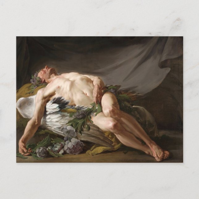 Morpheus av Jean-Bernard Restout (1771) Vykort (Framsida)