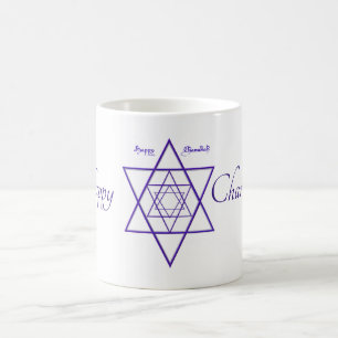 Morphing Lycklig Chanukah Mugg in Blue and White
