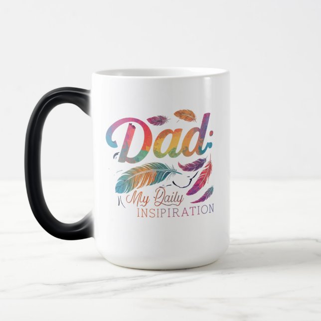 Morphing Mugg 15 oz - "Pappa: Min dagliga inspirat (Vänster)
