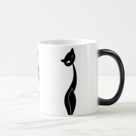 Morphing mugg för svart katt