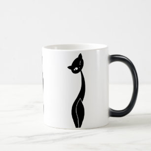 Morphing mugg för svart katt
