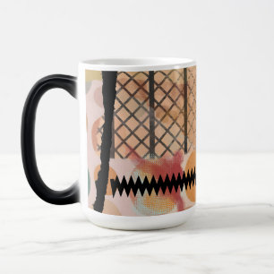 Morphing mugg med abstrakt utformning skall avslöj
