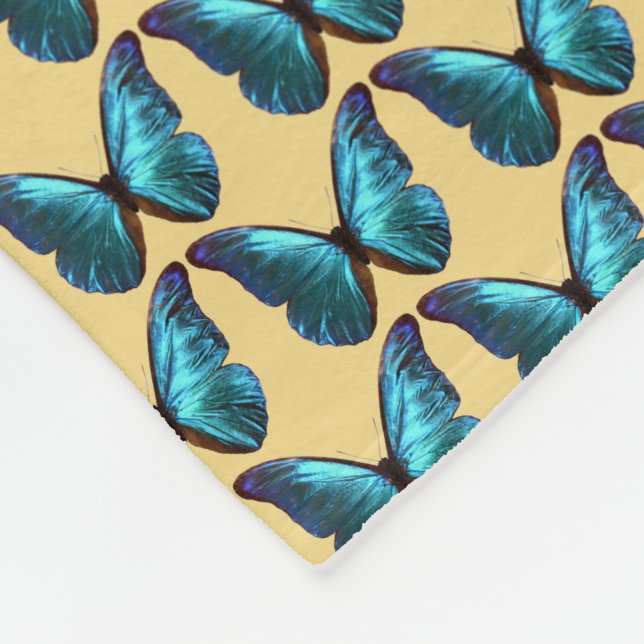 Morpho Blue Butterfly Blanket Fleecefilt (Hörn)