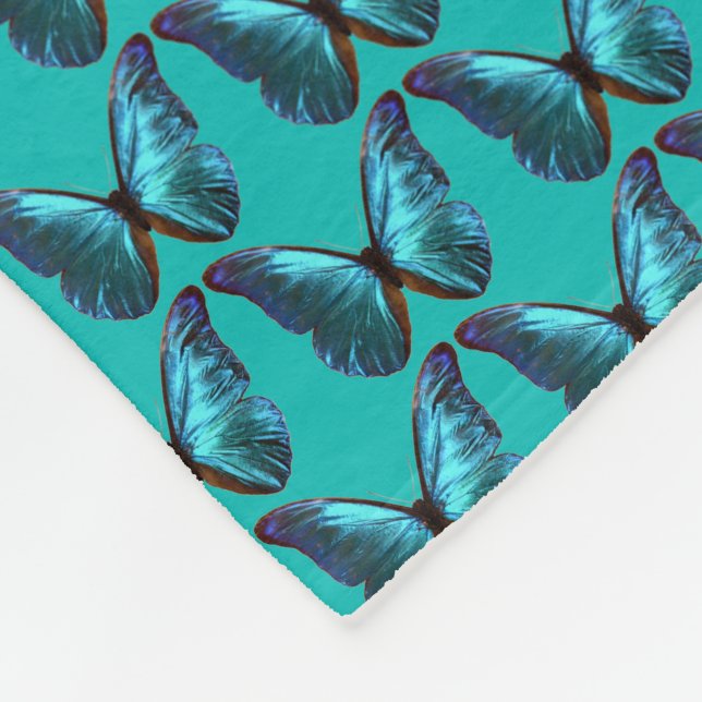 Morpho Blue Butterfly Blanket Fleecefilt (Hörn)