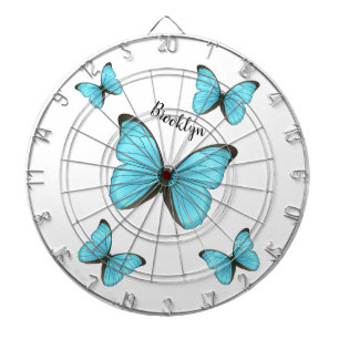 Morpho butterflies cartoon illustration darttavla