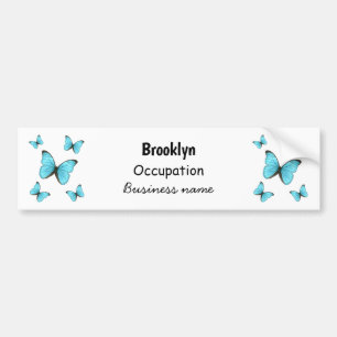 Morpho Butterflies tecknad illustration Bildekal