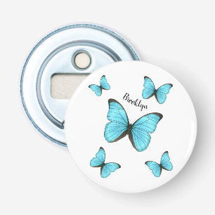 Morpho Butterflies tecknad illustration Flasköppnare