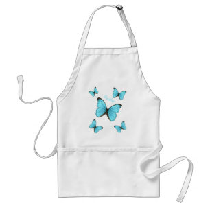 Morpho Butterflies tecknad illustration Förkläde