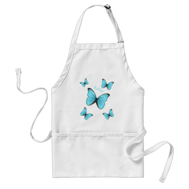 Morpho Butterflies tecknad illustration Förkläde (Framsidan)