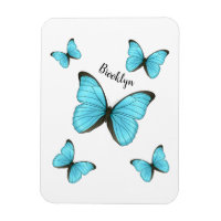 Morpho Butterflies tecknad illustration 