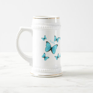 Morpho Butterflies tecknad illustration Sejdel