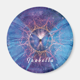 Morpho butterfly / Galaxy Mandala Magnet