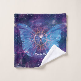 Morpho butterfly/Galaxy Mandala Papper Underlägg