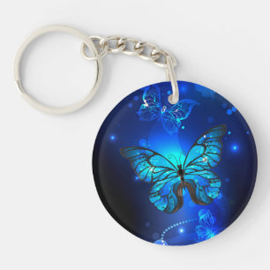 Morpho Butterfly i Mörkens bakgrund
