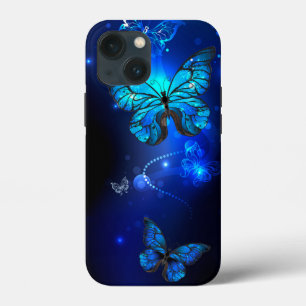 Morpho Butterfly i Mörkens bakgrund