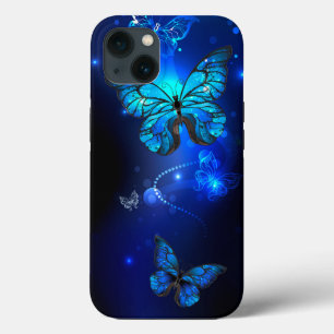 Morpho Butterfly i Mörkens bakgrund
