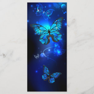 Morpho Butterfly i Mörkens bakgrund Meny