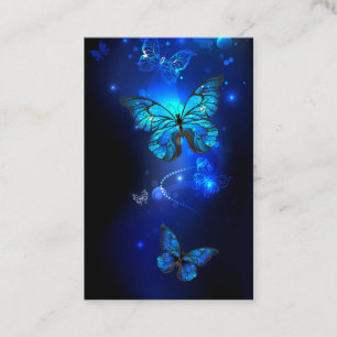 Morpho Butterfly i Mörkens bakgrund Visitkort