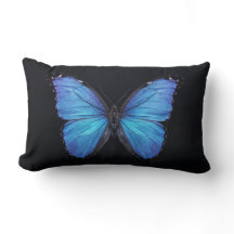 morpho fjäril isolerad på svart bakgrund