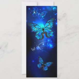Morpho Fjäril på mörk bakgrund Spara Datumet