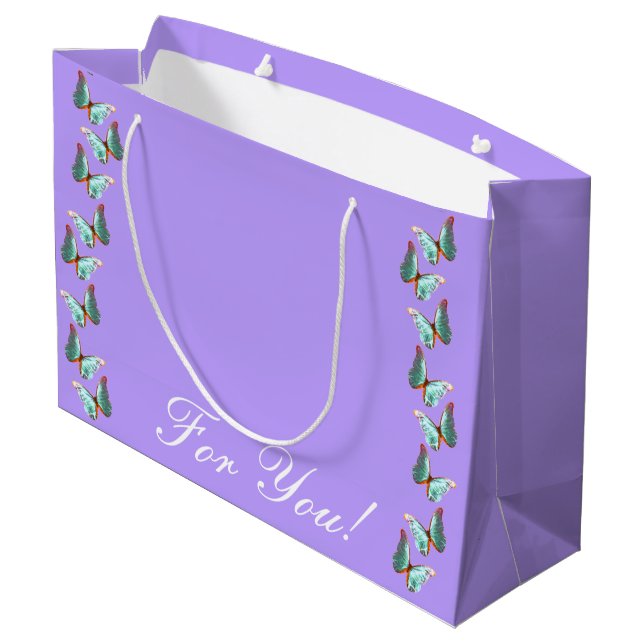 Morpho Lavendar Butterfly Gift Bag (Baksidan Vinklad)
