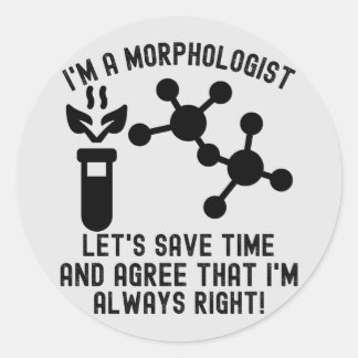 Morphologi Citat1, Jag älskar morfologi Runt Klistermärke