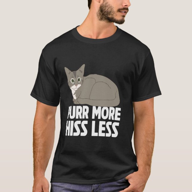 Morr mer, fnyser mindre kattmamma t shirt (Framsida)