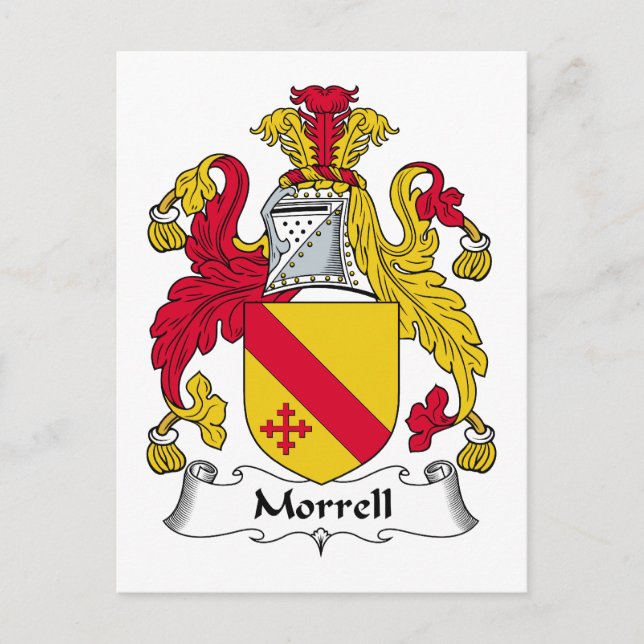 Morrell Family Crest Vykort (Framsida)