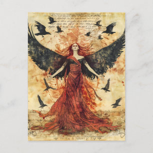 Morrigan Celtic Goddess från Battle Fate Vykort