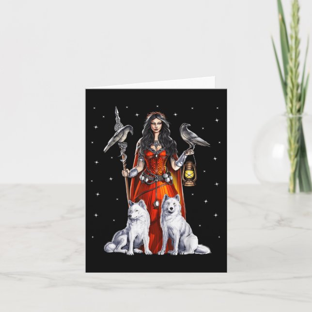 Morrigan Goddes Celtic Mythology Pagan Gudom of W Kort (Framsida)