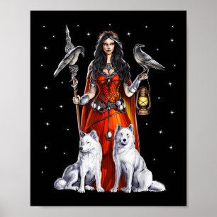 Morrigan Goddes Celtic Mythology Pagan Gudom of W Poster