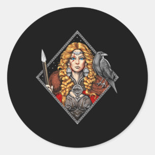 Morrigan Goddes Celtic Mythology Pagan Gudom of W Runt Klistermärke