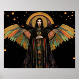Morrigan Goddess för Empowerment Art Poster