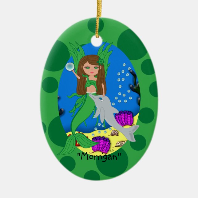 Morrigan Grönt Merfaery Ornament (Framsidan)