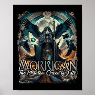 Morrigan Irish Celtic Mythology Raven Kråka Krig Poster
