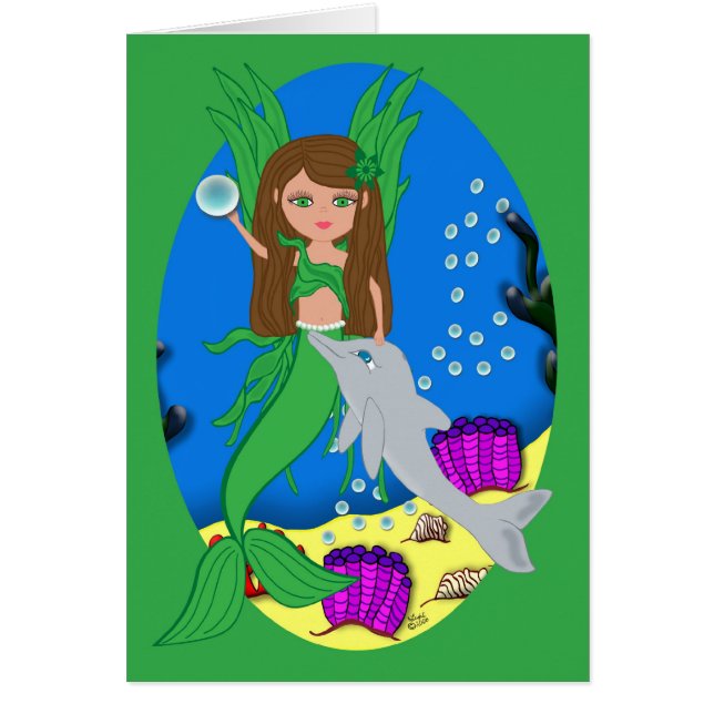 Morrigan, Merfaery- och Dolphin Card Hälsningskort (Framsidan)