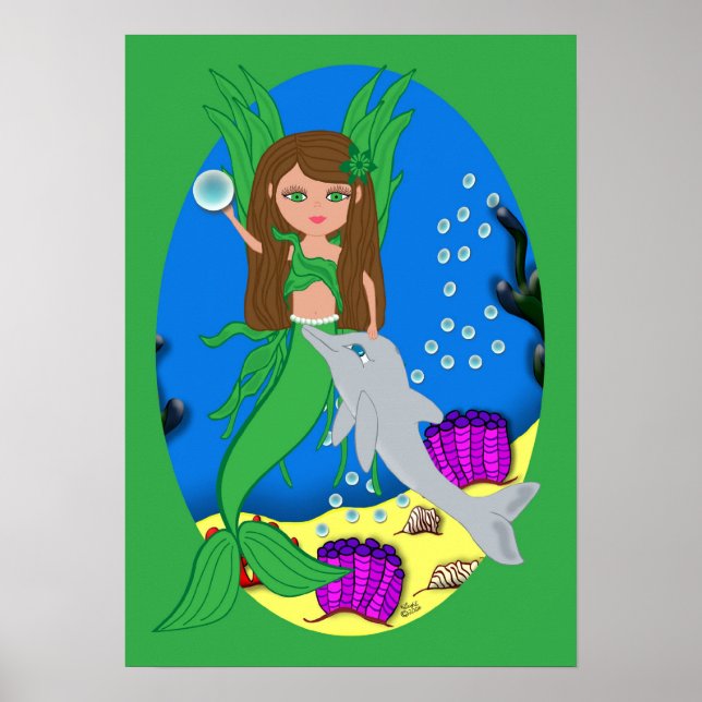 Morrigan Poster Grönten Merfaery och Dolphin (Framsidan)