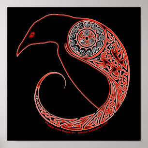 Morrigan Raven Celtic Poster