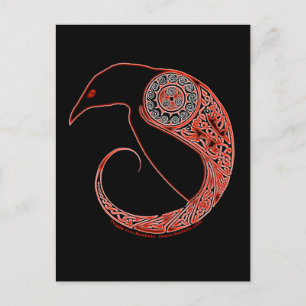Morrigan Raven Celtic-vykort Vykort